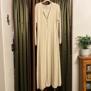 Free people beach Henley sweater maxi